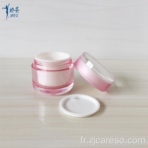 Pot de crème acrylique pour soins de la peau à usage cosmétique